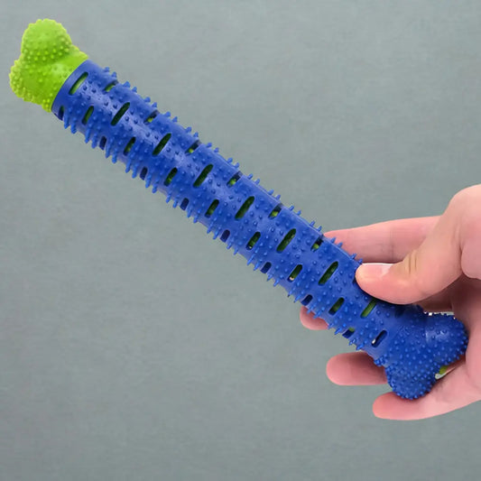 Gobblewise Dog Toothbrush Chew Toy - Natural Rubber Dental Brushing Stick & Gum Massager